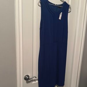 Banana Republic Blue Sheath Midi Dress